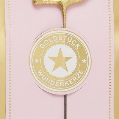 D gold Gold piece pink Wondercandle® classic