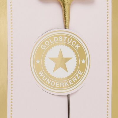 L gold Goldstück rosa Wondercandle® classic