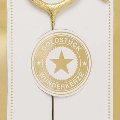 Q gold gold piece white Wondercandle® classic