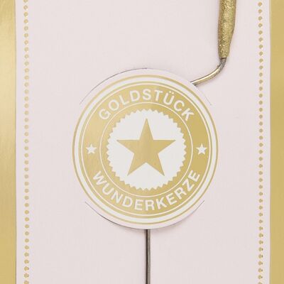 X gold Goldstück rosa Wondercandle® classic