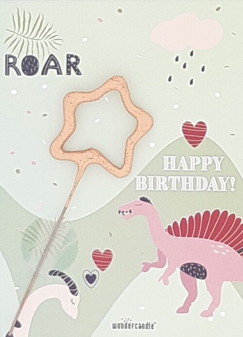 Roar Dino Happy Birthday 446 Mini Wondercard