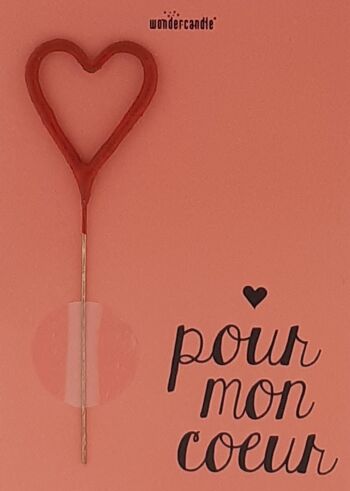 pour mon coeur pastel rouge Mini Wondercard 2