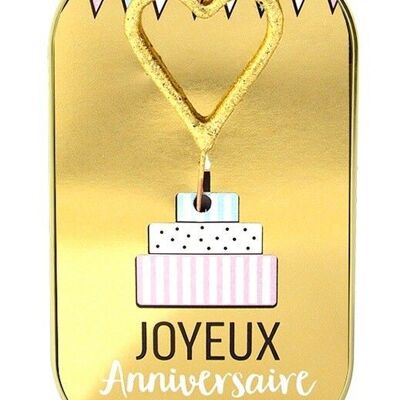 Joyeux Aniversario Gold Glitter Wondercake