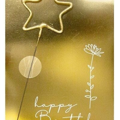 Happy Birthday gold classic wonder card