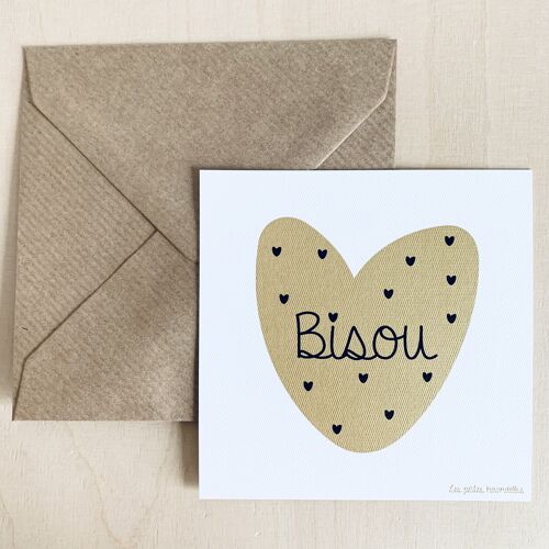 Carte de correspondance - Bisou