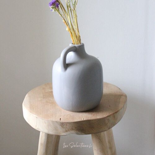 Vase cruche grise 15cm