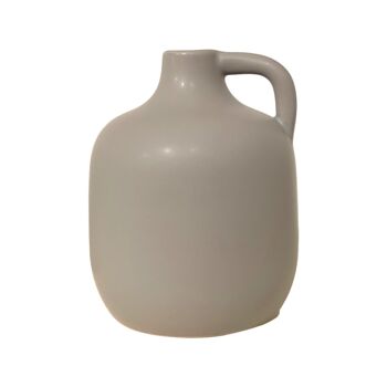 Vase cruche grise 15cm 3