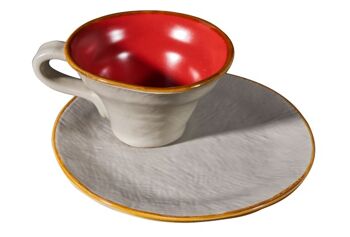 Tasses à thé ou à café colorées avec soucoupe - Lot de 6 - 7