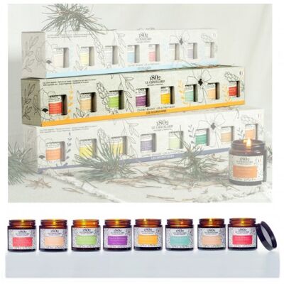 Box of 8 authentic candles - les gourmandes