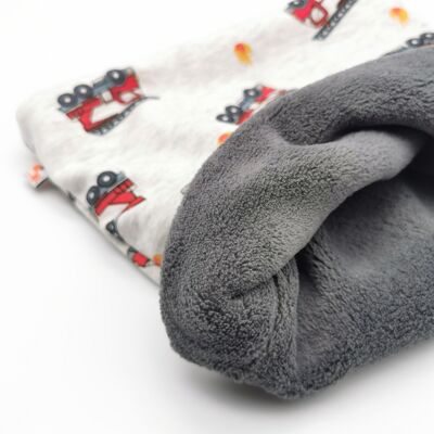 Baby snood with Fireman motif 12-36 months