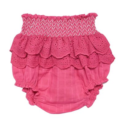 Bloomers Célestine raspberry swaddle