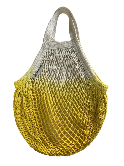 Short handled string bag dip dye - Yellow