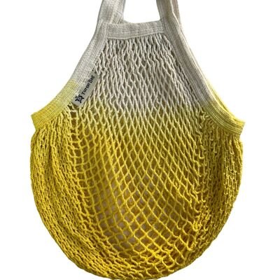 Short handled string bag dip dye - Yellow