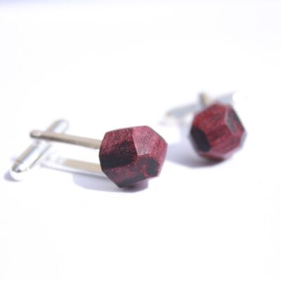 Amaranth wood cufflinks