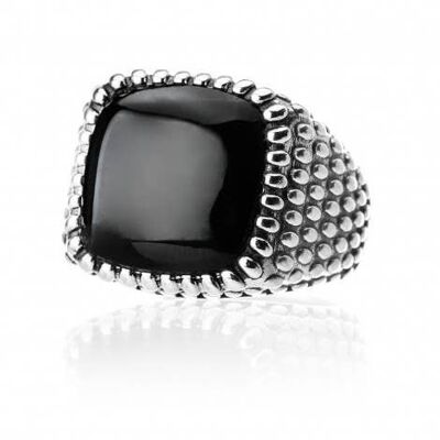 Studs Freedom Square Burnished Ring