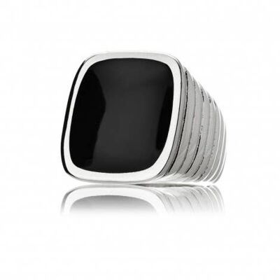 Freedom Square Striped Ring