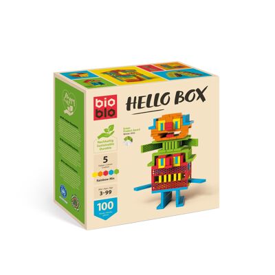 HELLO BOX "Rainbow-Mix" avec 100 bouwstenen