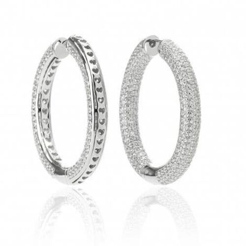 Diamond Pavé Heart Ring | Sterling Silver