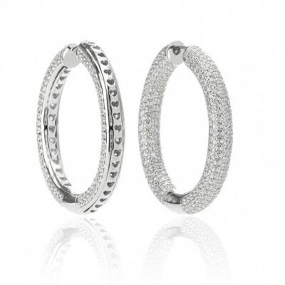 Pav \ u00e9 Boucles d'oreilles Stardust Circle