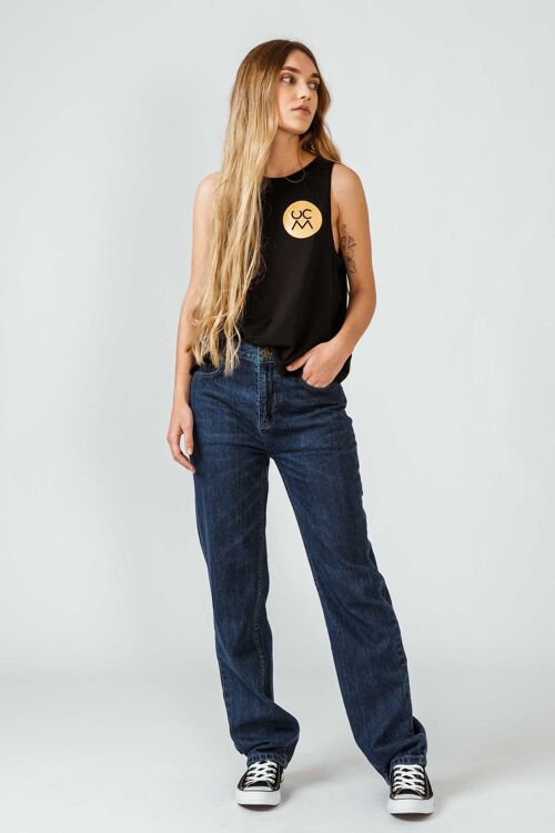 Maya women trousers-dark denim