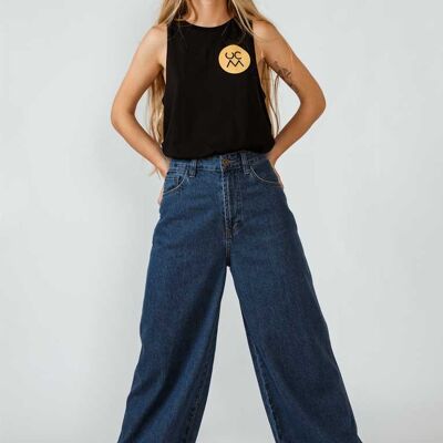 SKATER WOMEN TROUSERS-DARK DENIM