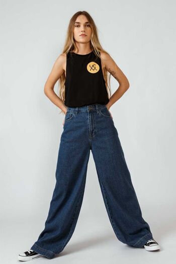 Skater women trousers-dark denim 1