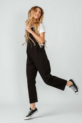 Dungarees women trousers-black 2