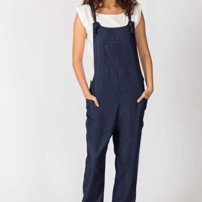 DUNGAREES WOMEN TROUSERS-RINSE CHAMBRAY