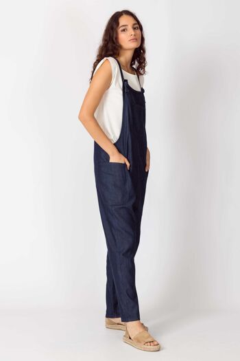 Dungarees women trousers-rinse chambray 2
