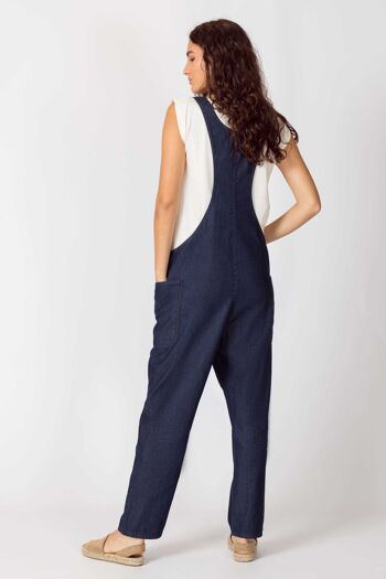 Dungarees women trousers-rinse chambray 3