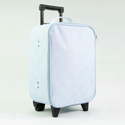 Blue star wheeled suitcase
