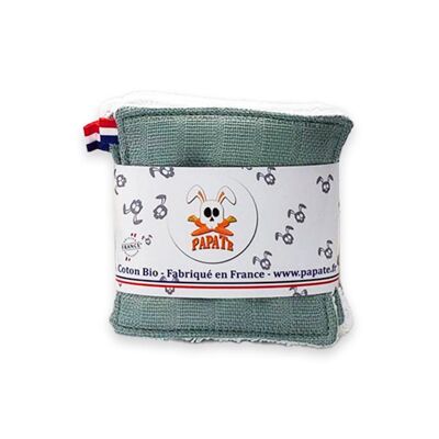 White and Green Organic Cotton Washable Wipes