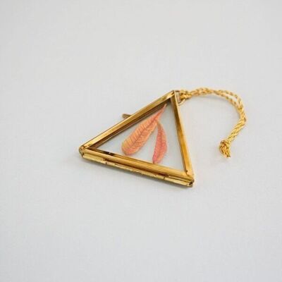 Mini marco de fotos colgante dorado triangular Alia