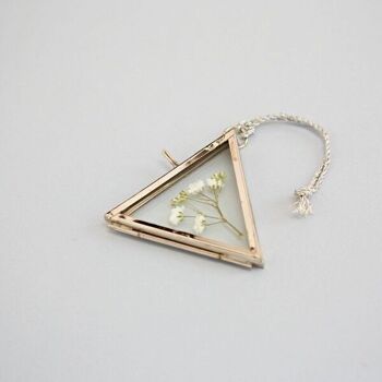 Alia Mini Cadre Photo Triangulaire Argent à Suspendre 4