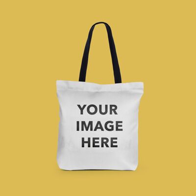 Borsa tote media personalizzata con il tuo design