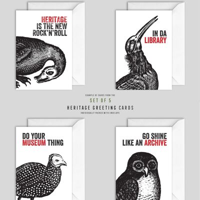 Set of 5 Heritage Greeting Cards