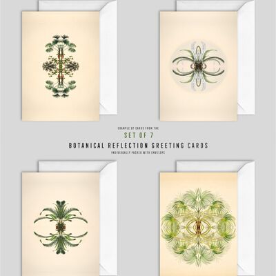 Set of 7 Botanical Reflections Greeting Cards