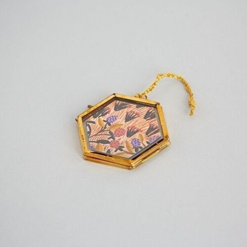 Alia Mini Hexagon Gold Hanging Photo Frame