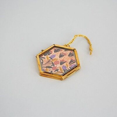 Cadre photo à suspendre Alia Mini Hexagon Gold