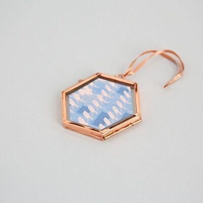 Cadre photo à suspendre Alia Mini Hexagon Rose Gold