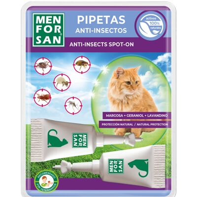 PIPETA ANTI INSECTOS 3 ACTIVOS GATO 40ud (2 cajas expositoras)