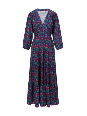 Sirens London - Robe Riri à fleurs bleu marine 3