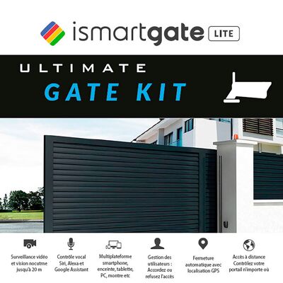 Ultimate Lite Connected Gate Opener: Dispositivos Wi-Fi: controle y monitoree su puerta de forma remota. Compatible con Apple HomeKit (Siri), Asistente de Google, Amazon Echo (Alexa) e iFTTT