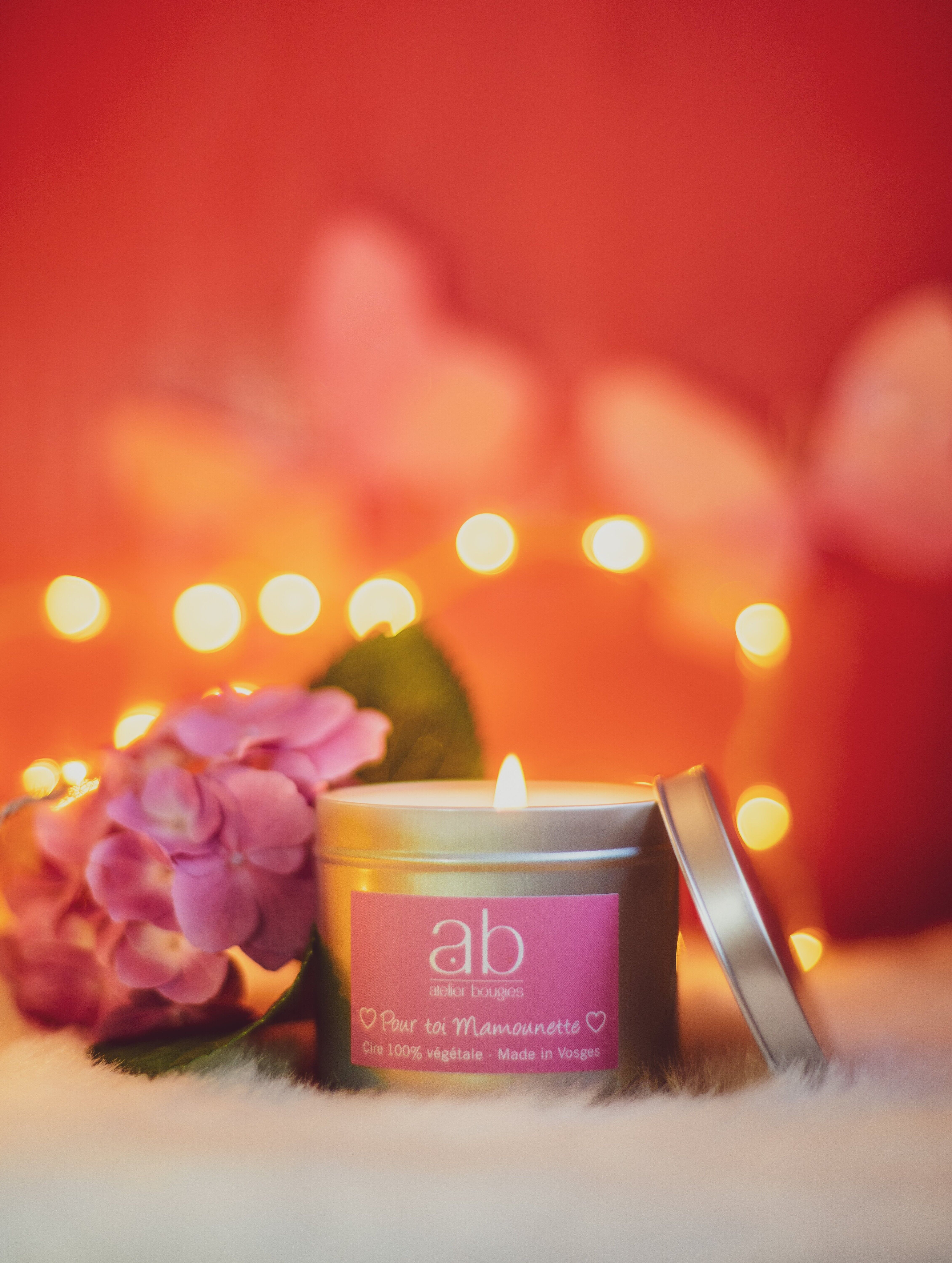 Vela artesanal DÍA DE LA MADRE - aroma a elección - 180 gr