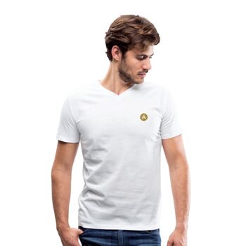 T-Shirt Col V Bio - Blanc 7