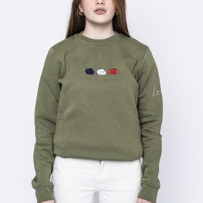 Crewneck - triple rose vert armée