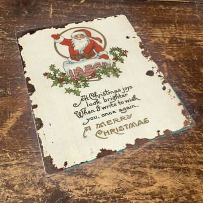 A Christmas joy Poem - Metal Vintage Wall Sign 11x16inch