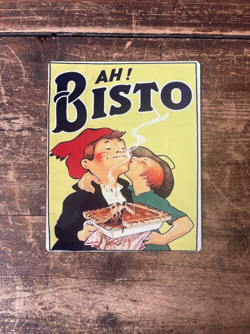 Ah Bisto - Metal Advertising Wall Sign 6x8inch