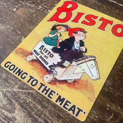 Ah Bisto Horse - Metal Advertising Wall Sign 6x8inch
