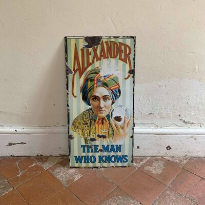 Alexander The Great The Man who Knows Metal Sign 16x8inch